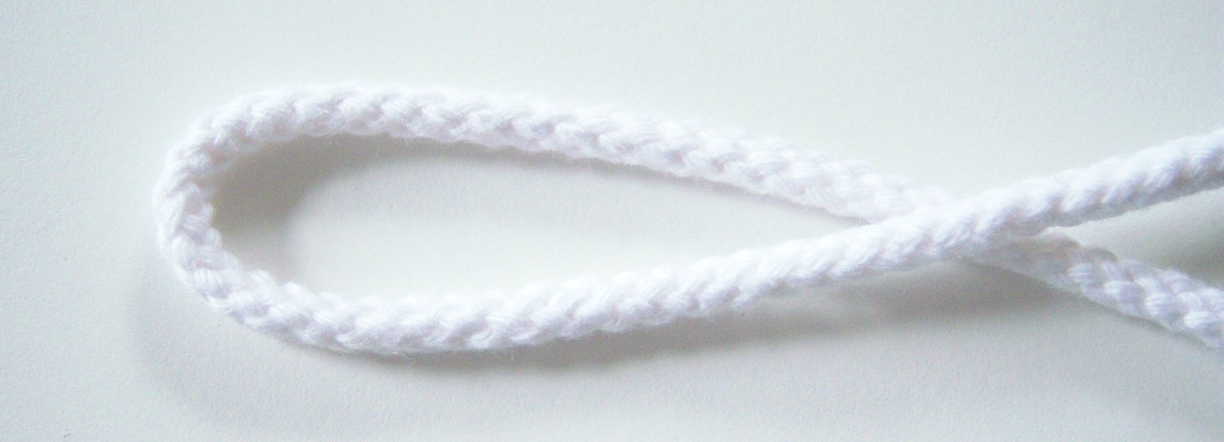 White 1/4" Cotton Drawstring Cord