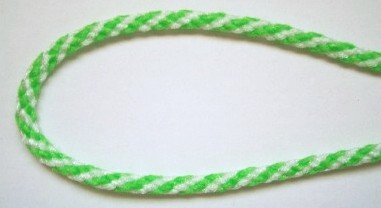 Lime/White 3/16" Nylon Drawstring Cord