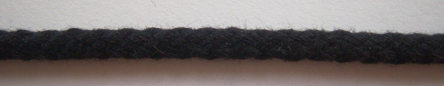 Black 3/16" Cotton Drawstring Cord