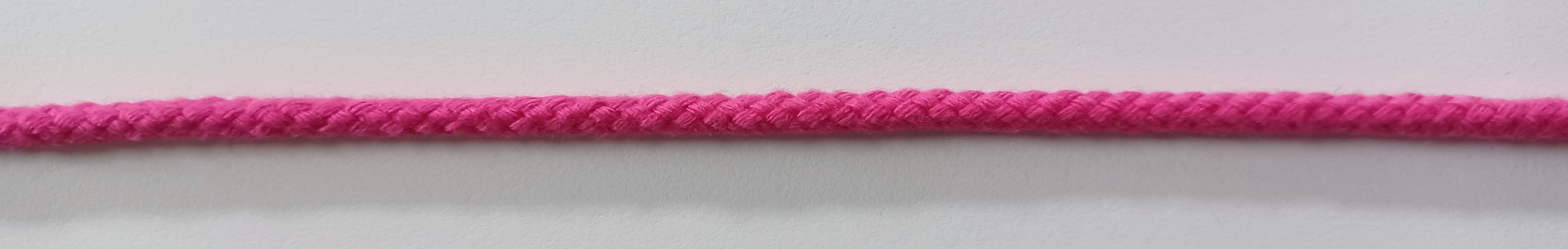 Cherry Pink 3/16" Cotton Drawstring Cord