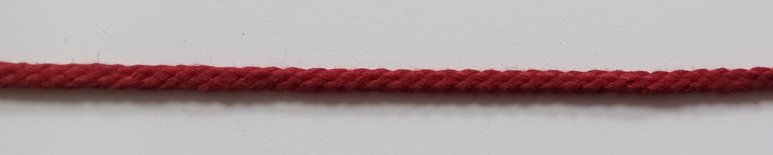 Deepest Red 3/16"" Cotton Drawstring Cord