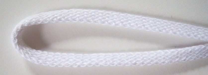 White Knit 5/16" Polyester Drawstring Cord