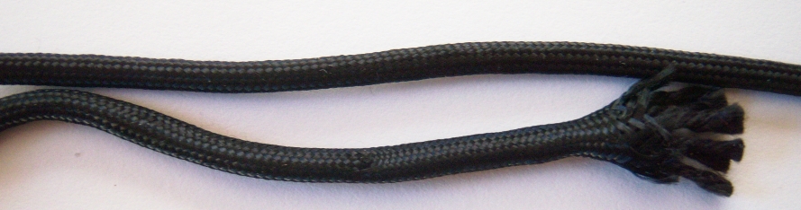 Black Nylon 1/8" Drawstring Cord