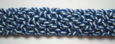 Sapphire/White 7/8" Braided Cord