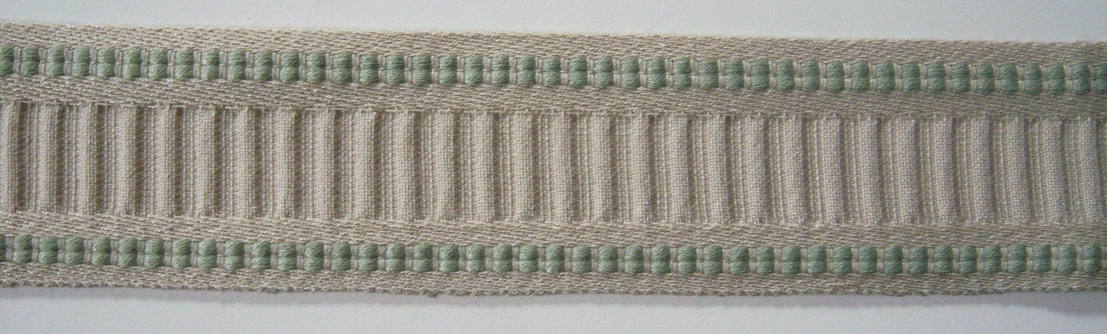 Putty/Mint Polyester Webbing