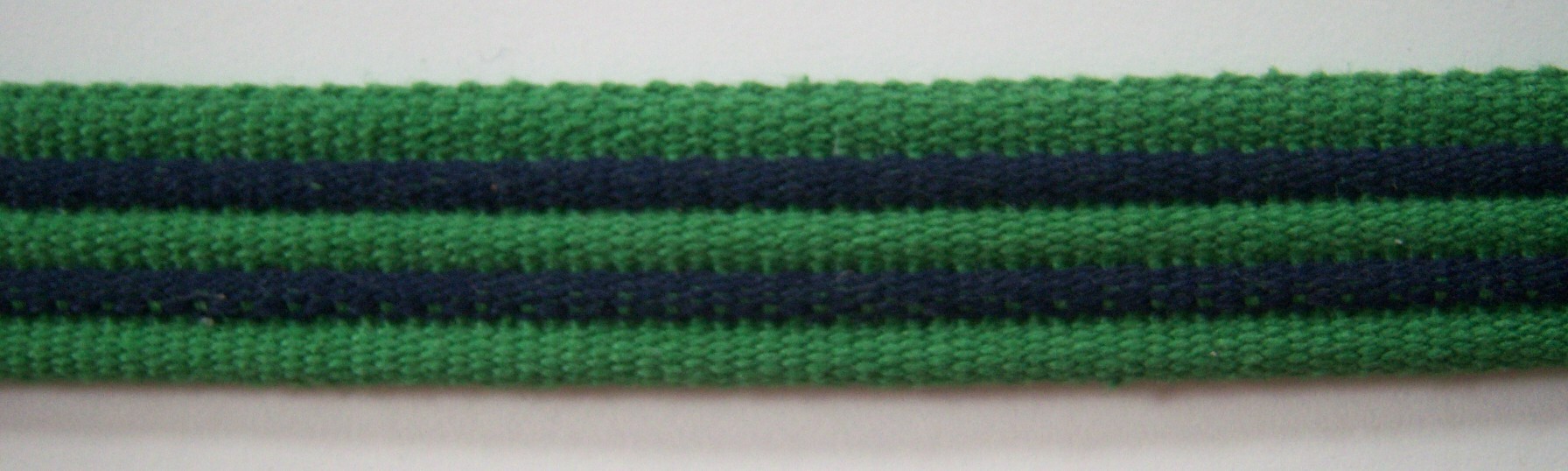 Green/Navy 1/8 Cotton 1" Webbing