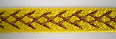 Yellow/Cocoa 7/8" Braid Webbing