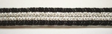 Black/Grey Cords 5/8" Soft Trim