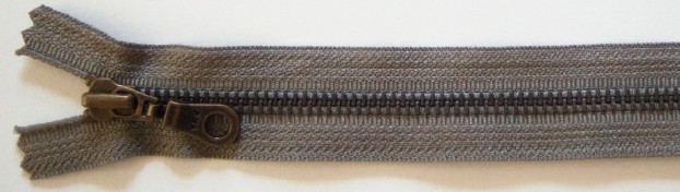 Taupe YKK 7" Metal Zipper
