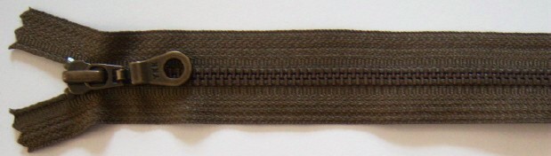 Olive Brown YKK 7" Metal Zipper