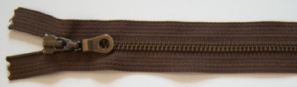 Brown YKK 7" Metal Zipper