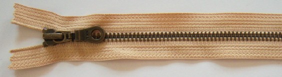 Wheat YKK 7" Metal Zipper