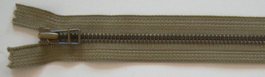 Khaki YKK 7" Metal Zipper