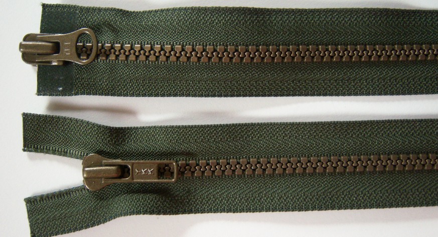 Olive Drab YKK 25" Vislon Parka Separating Zipper
