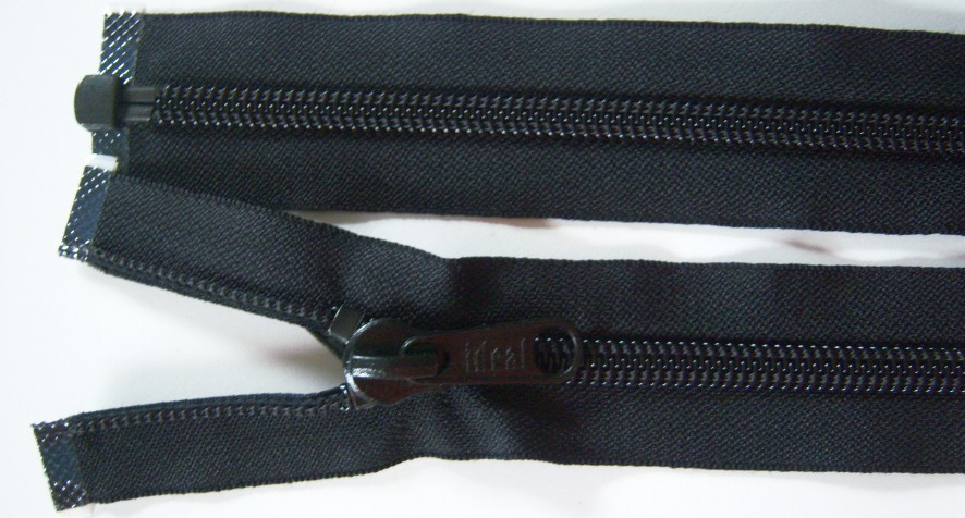 Black Reversible Pull 24" Coil Separating Zipper