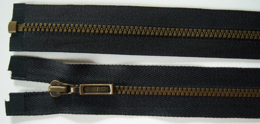Black Dulon 23" Vislon Separating Zipper