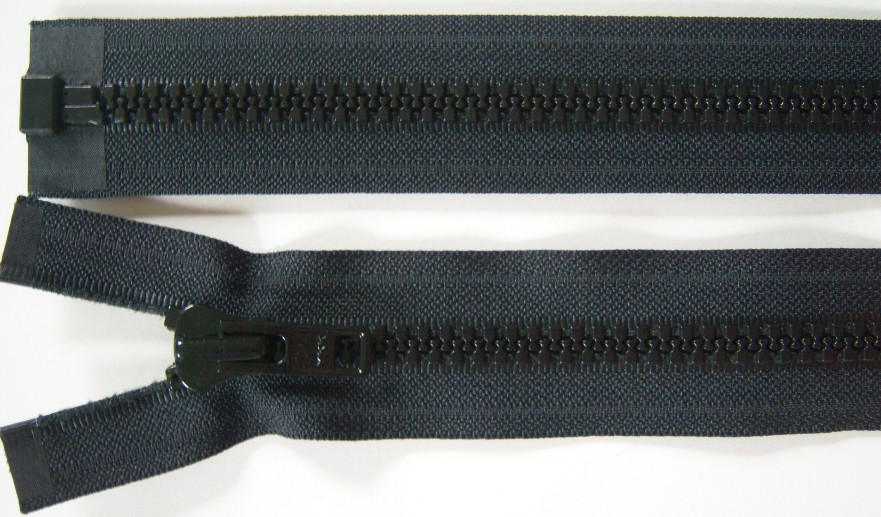 Black YKK 23.5" Vislon Separating Zipper