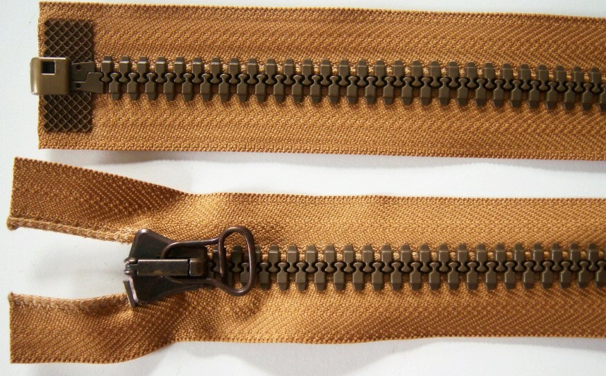 Gold 23" Vislon Separating Zipper