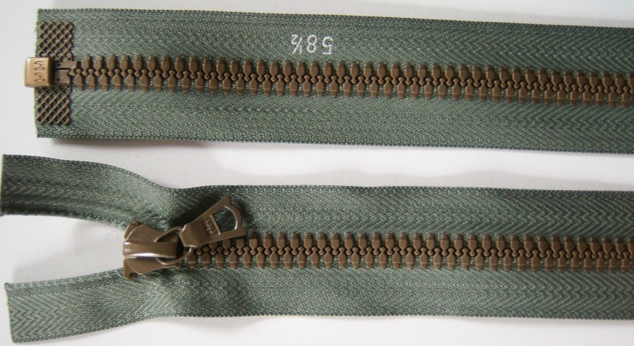 Grey RIRI 23" Vislon Separating Zipper