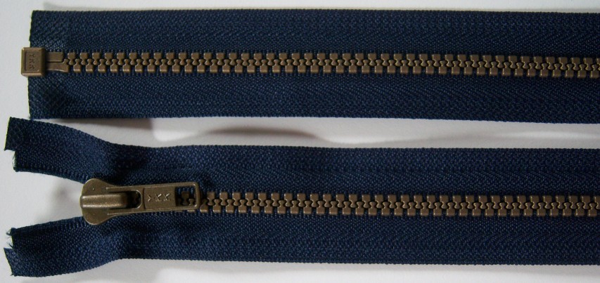 Navy YKK 19" Vislon Separating Zipper