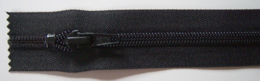 Black YKK 7" Coil Zipper