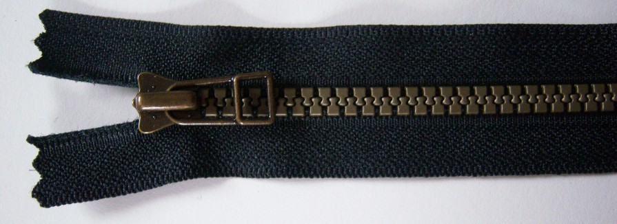 Black YKK 7" Vislon Zipper