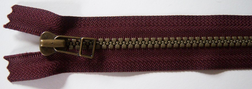 Cranberry YKK 7" Vislon Zipper