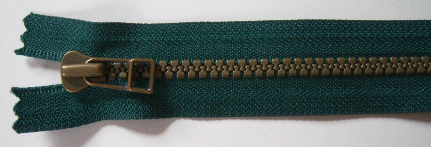 Pine Green YKK 7" Vislon Zipper