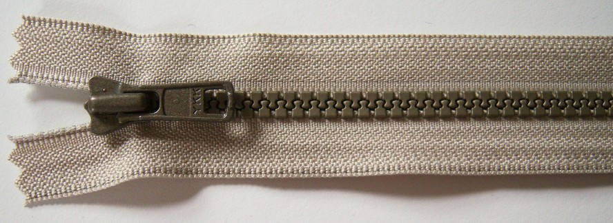 Tan YKK 7" Vislon Zipper