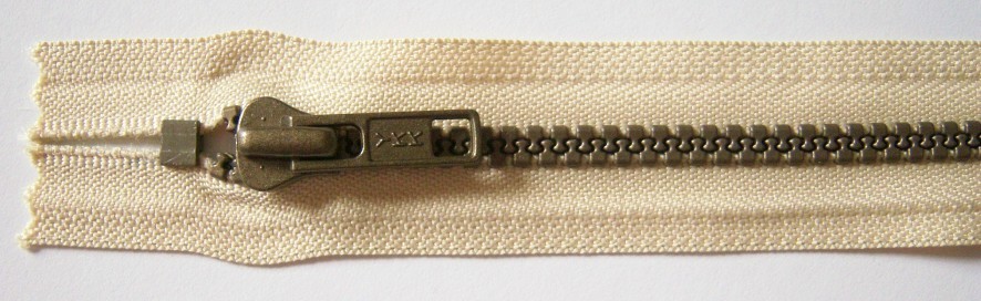 Cream YKK 6.5" Vislon Zipper