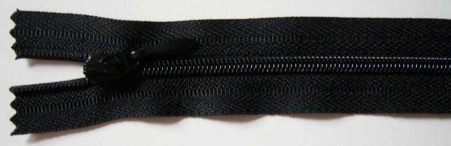 Black YKK 6" Coil Zipper
