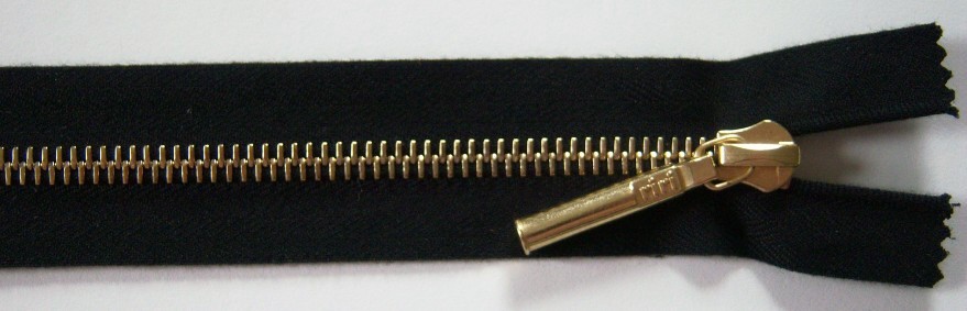 Black riri 6" Metal Zipper