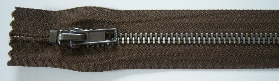 Brown 5.75" Metal Zipper