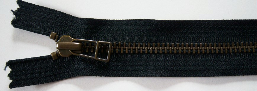 Black YKK 5.5" Metal Zipper