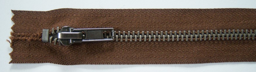 Lt Brown 5.75" Metal Zipper