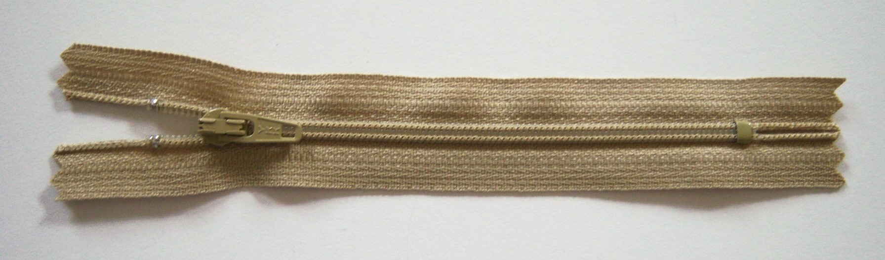 Tan YKK 4" Coil Zipper