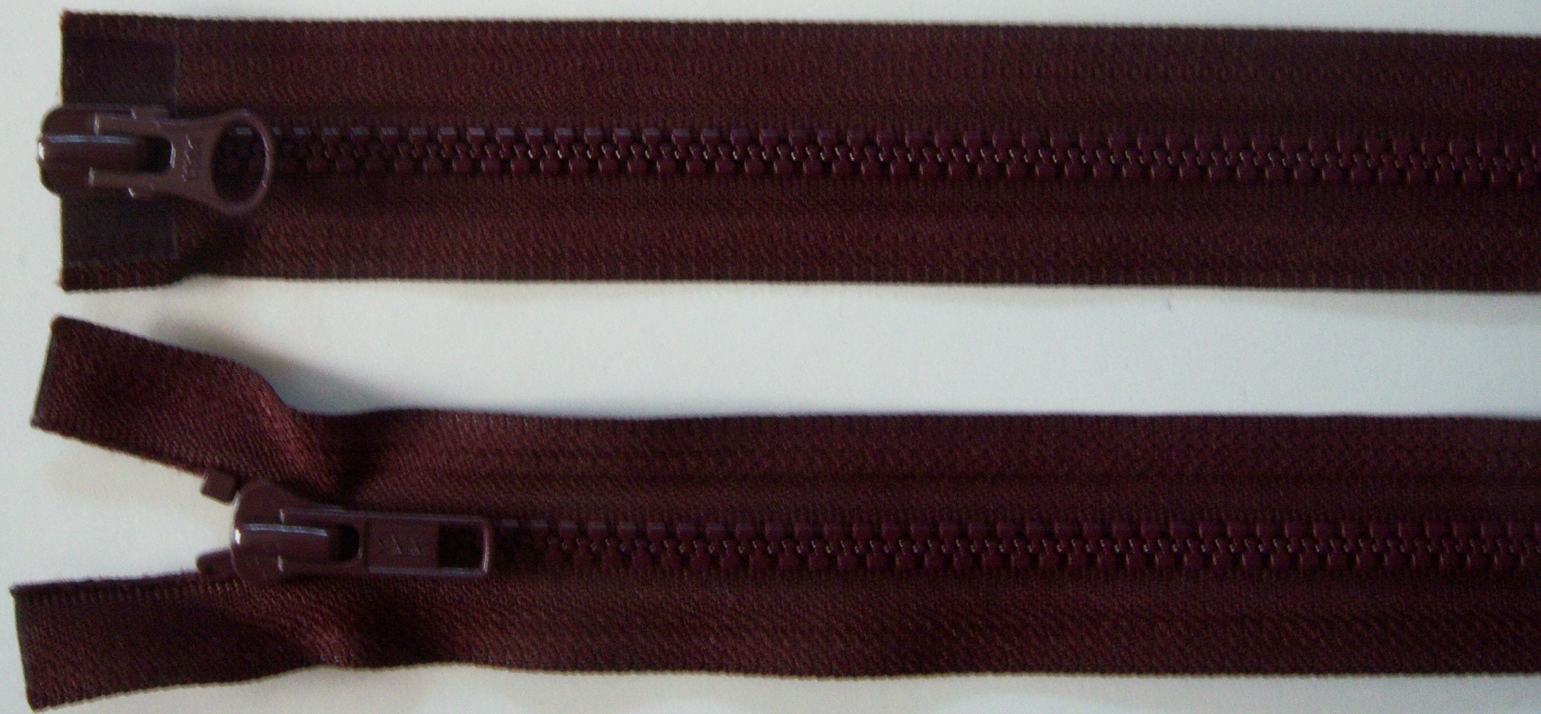 Burgundy YKK 28" Vislon Separating Zipper