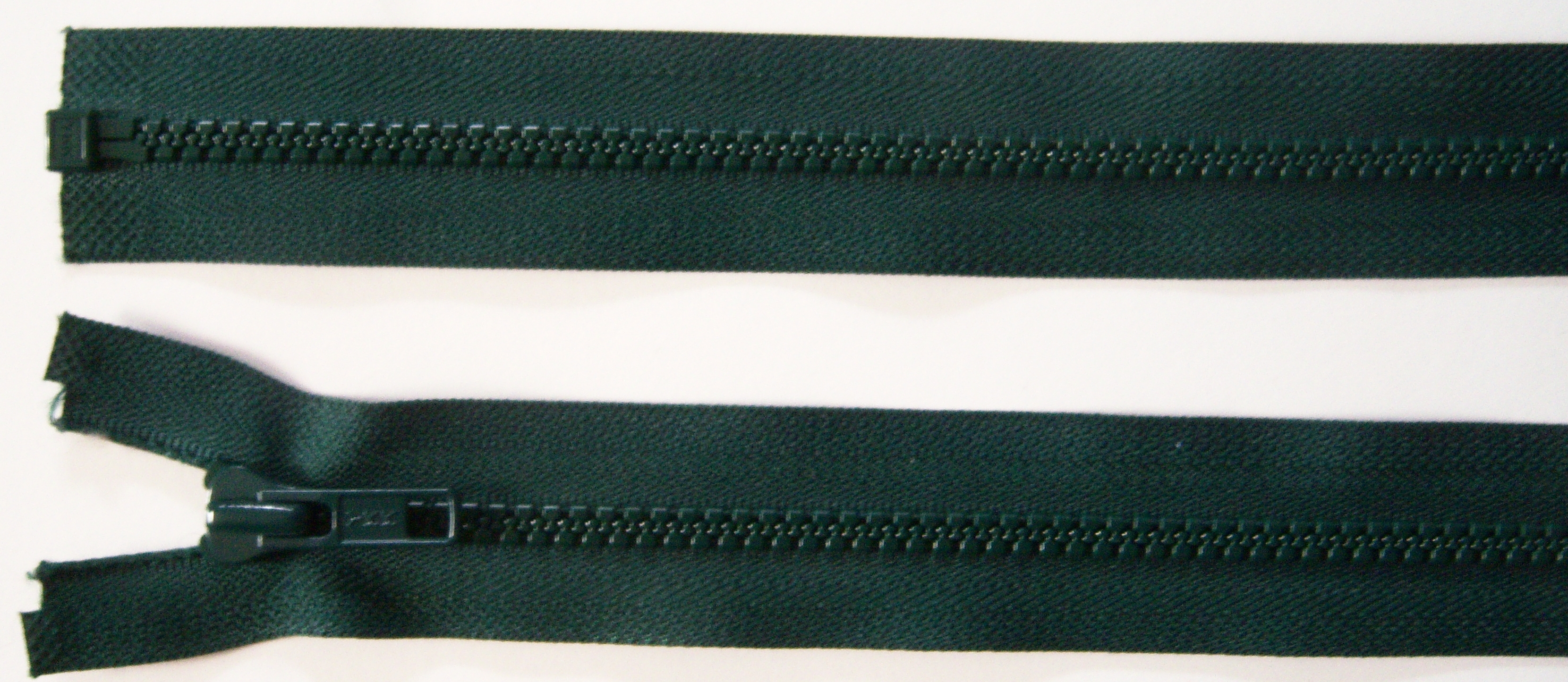 Hunter Green YKK 28" Vislon Separating Zipper
