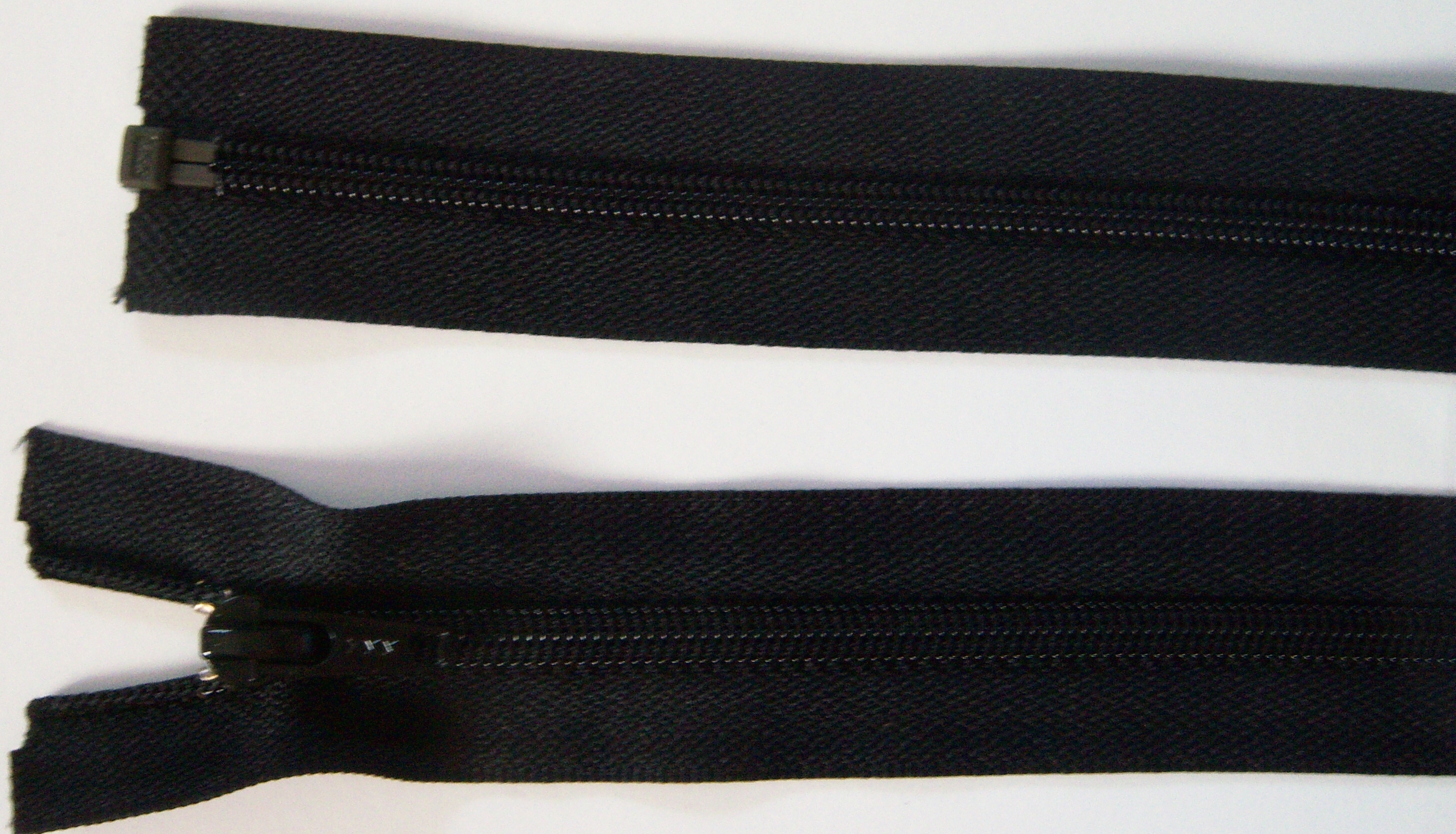 Black YKK 17" Coil Separating Zipper