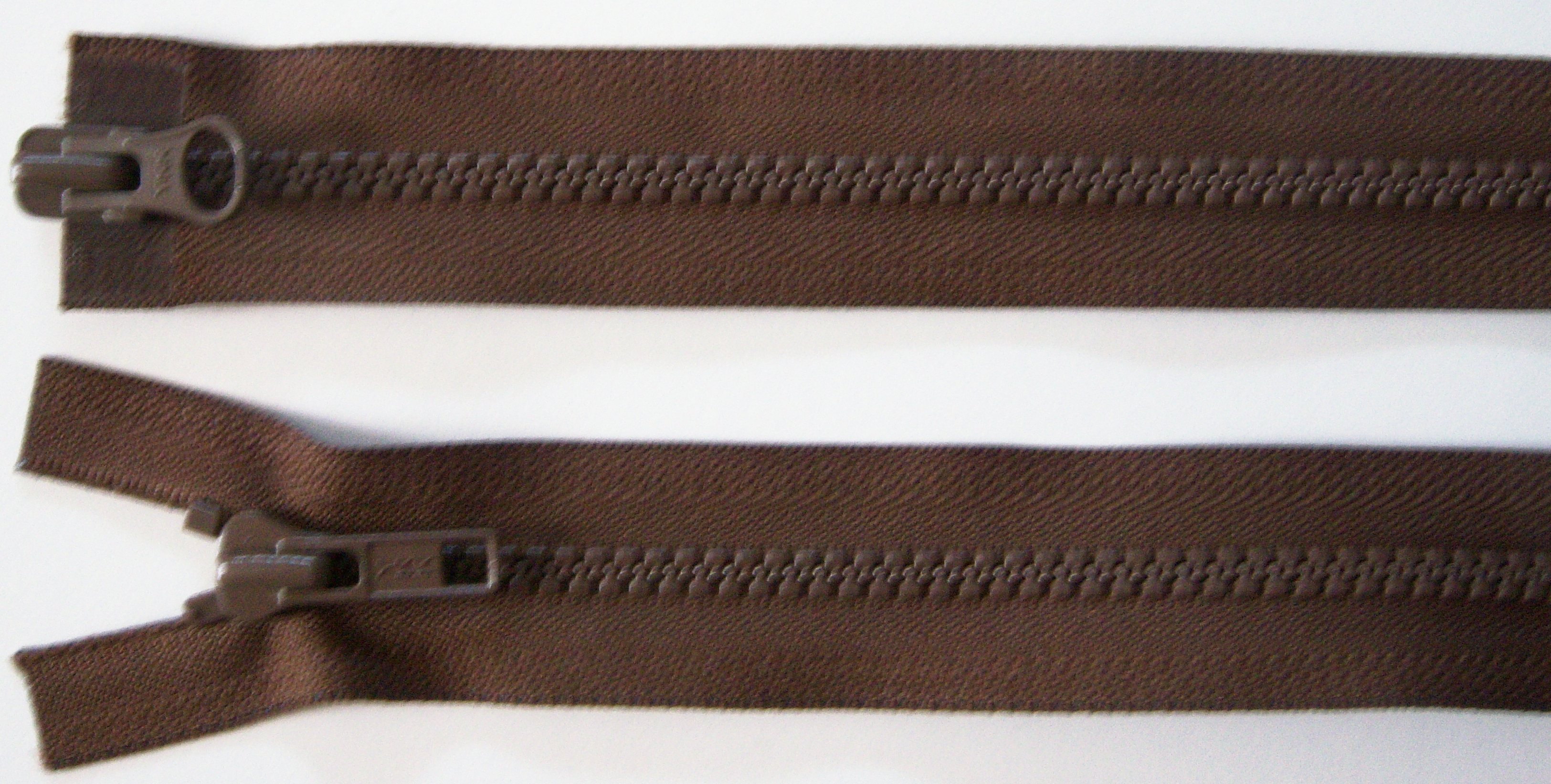 Brown YKK Parka 32" Vislon Separating Zipper