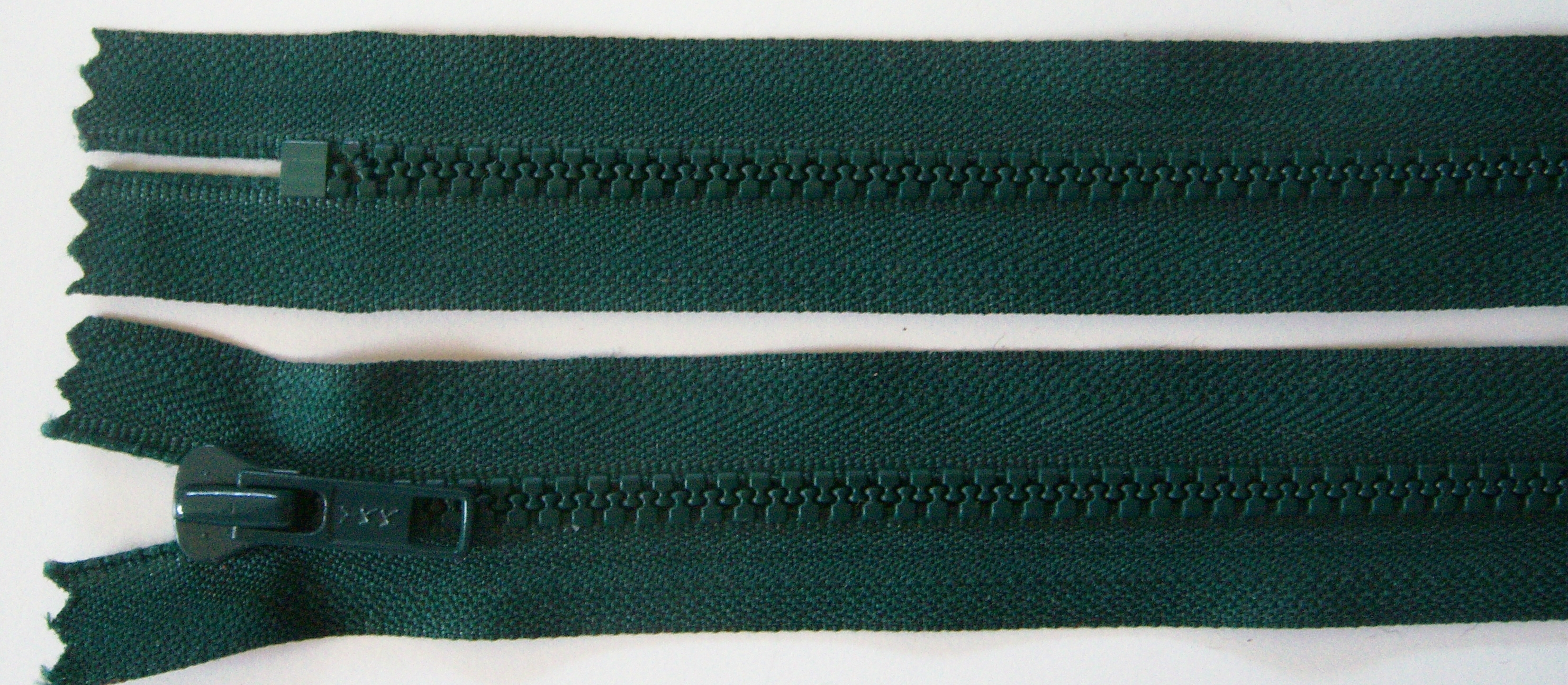 Hunter Green YKK 7" Vislon Zipper