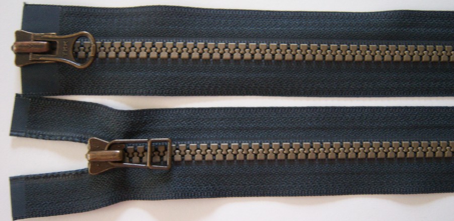 Charcoal YKK 29" Vislon Parka Separating Zipper