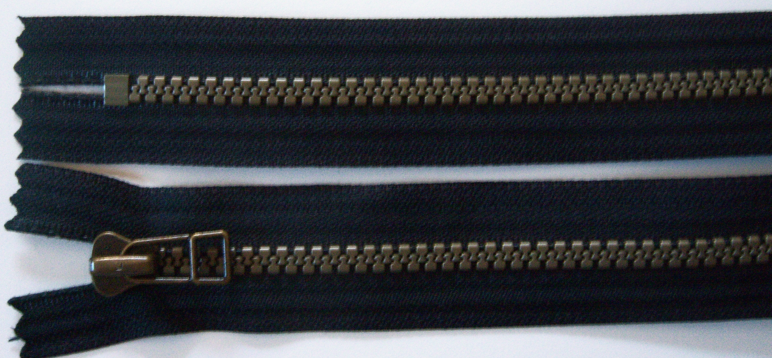 Black YKK 14" Vislon Zipper