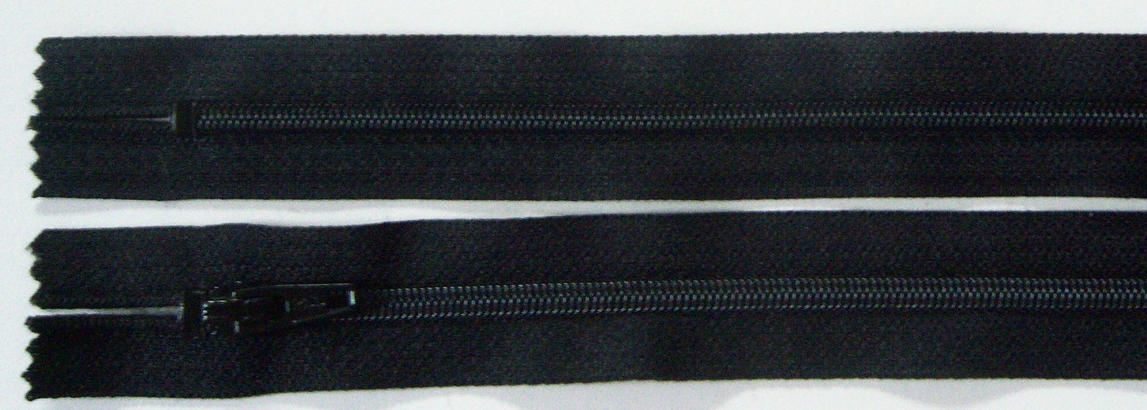 Black YKK 7" Coil Zipper
