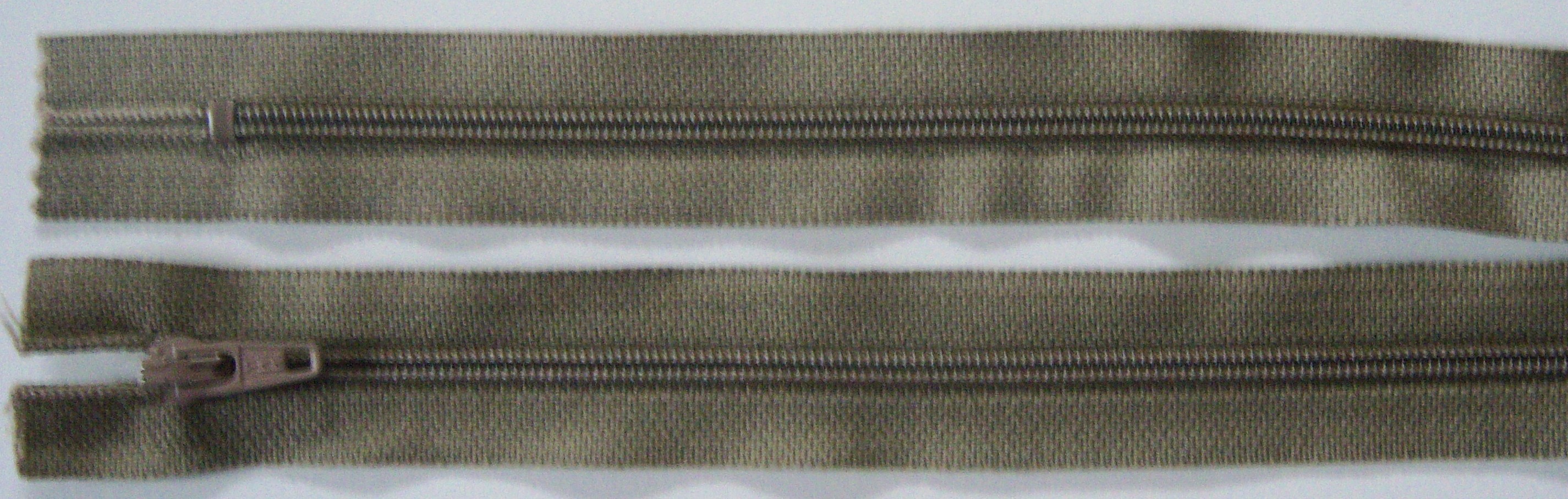 Taupe YKK 6.5" Nylon Coil Zipper
