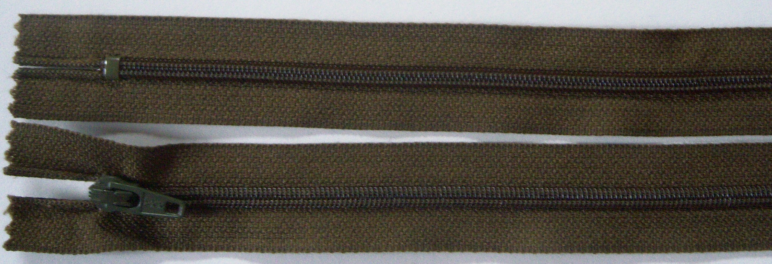 Olive Brown YKK 6.5" Nylon Coil Zipper
