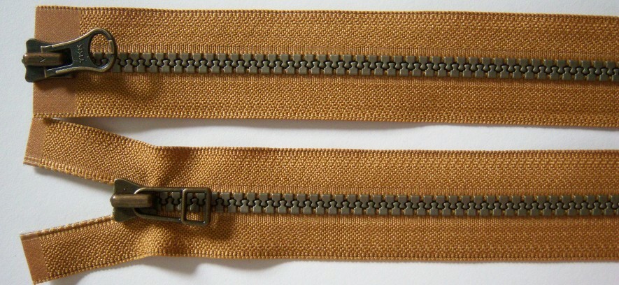 Ant. Gold YKK 28" Vislon Parka Separating Zipper