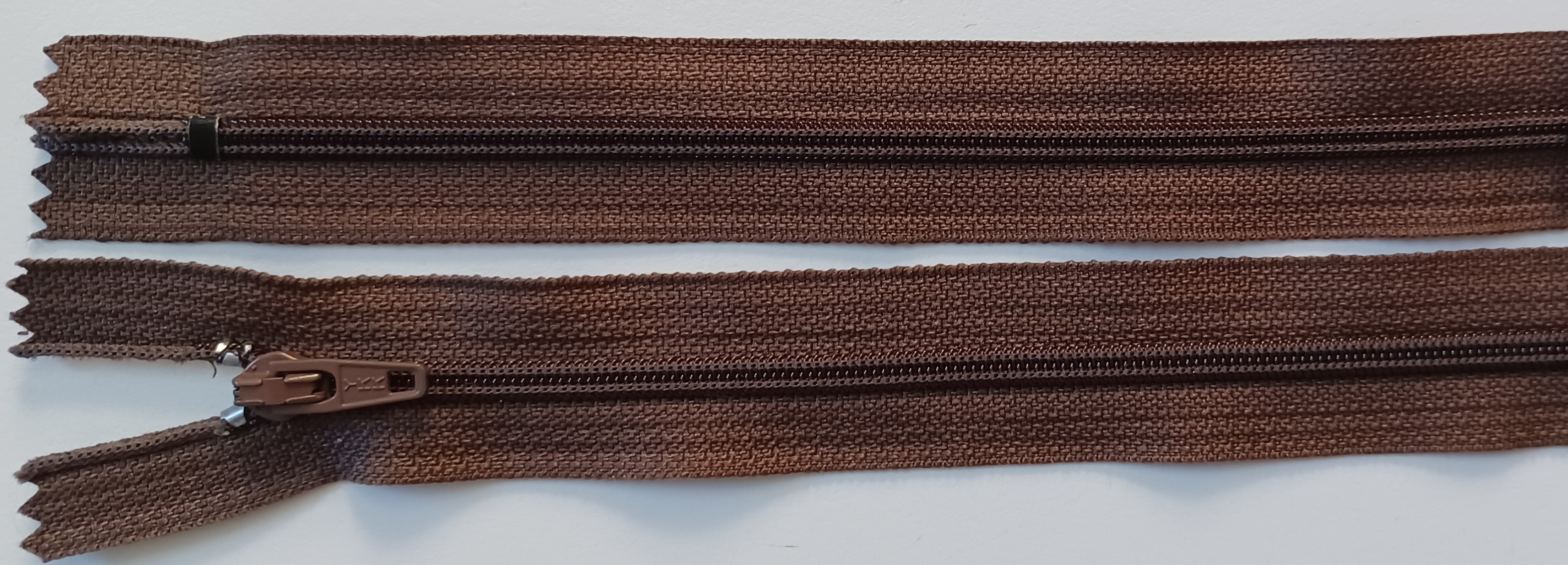 YKK 7" Brown Nylon Coil Zipper