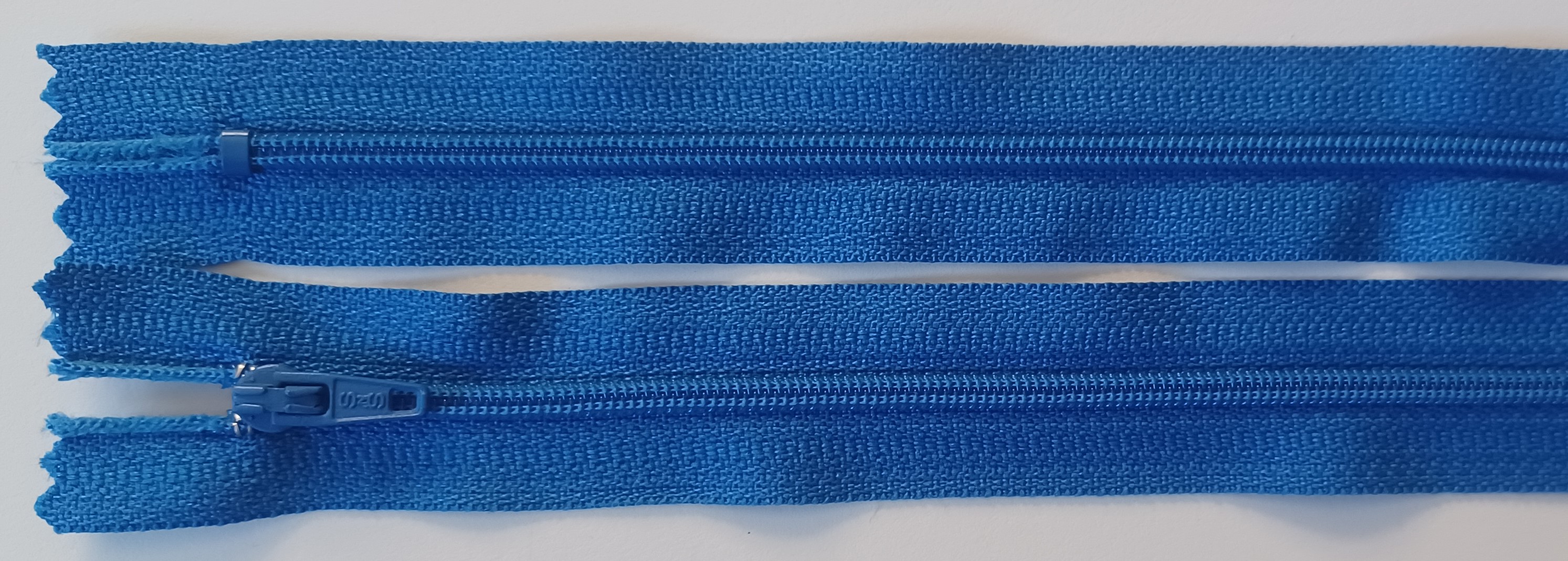 SNS 7" Bright Blue Nylon Coil Zipper