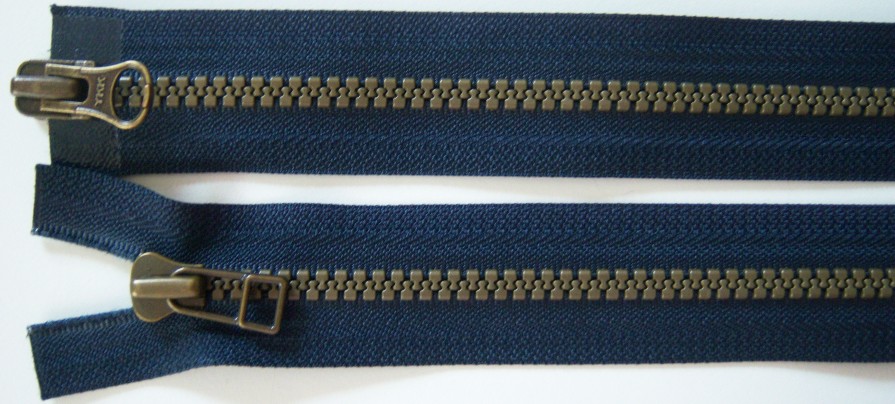 Lt Navy 30" Vislon Parka Separating Zipper